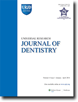 Universal Research Journal of Dentistry